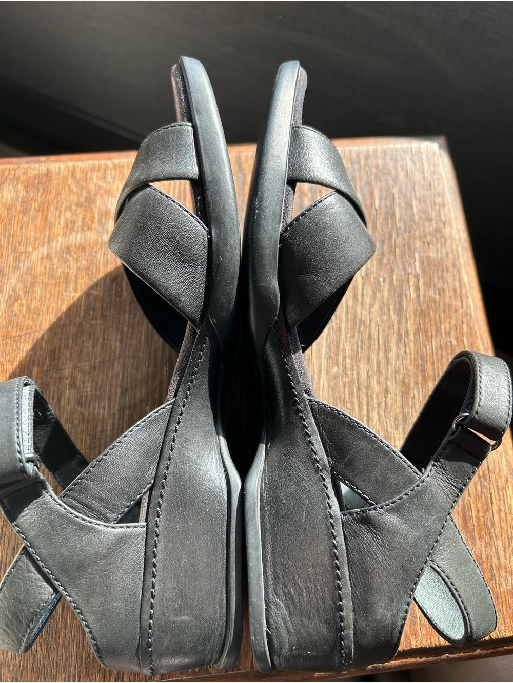 Rockport black leather sandals size 8 - Picture 4 of 9